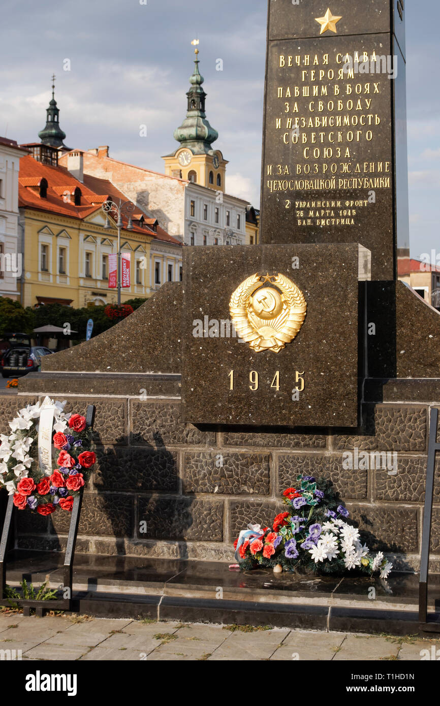 Mémorial de l'Armée rouge dans la ville de Banska Bystrica, Slovaquie, Europe Banque D'Images
