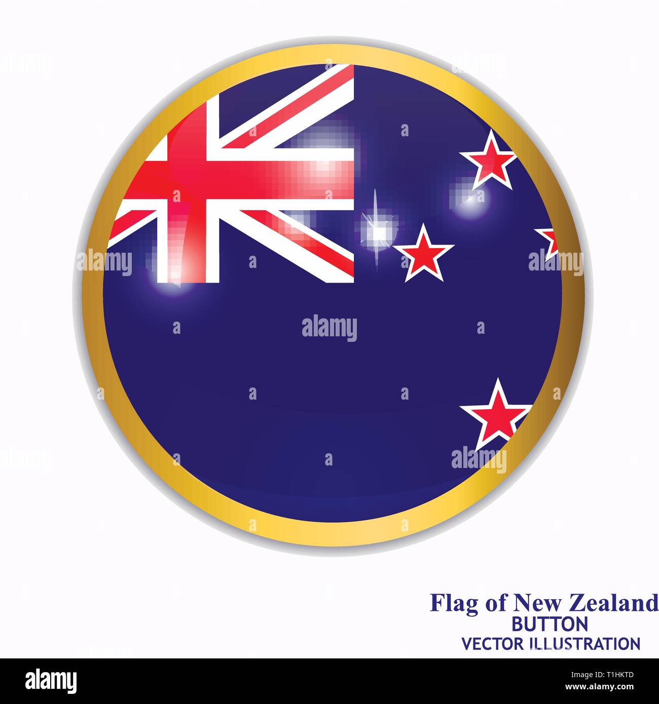 Bannière avec drapeau de la Nouvelle-Zélande. Illustration avec des drapeaux colorés pour la conception web. Vector Illustration avec fond blanc. Illustration de Vecteur