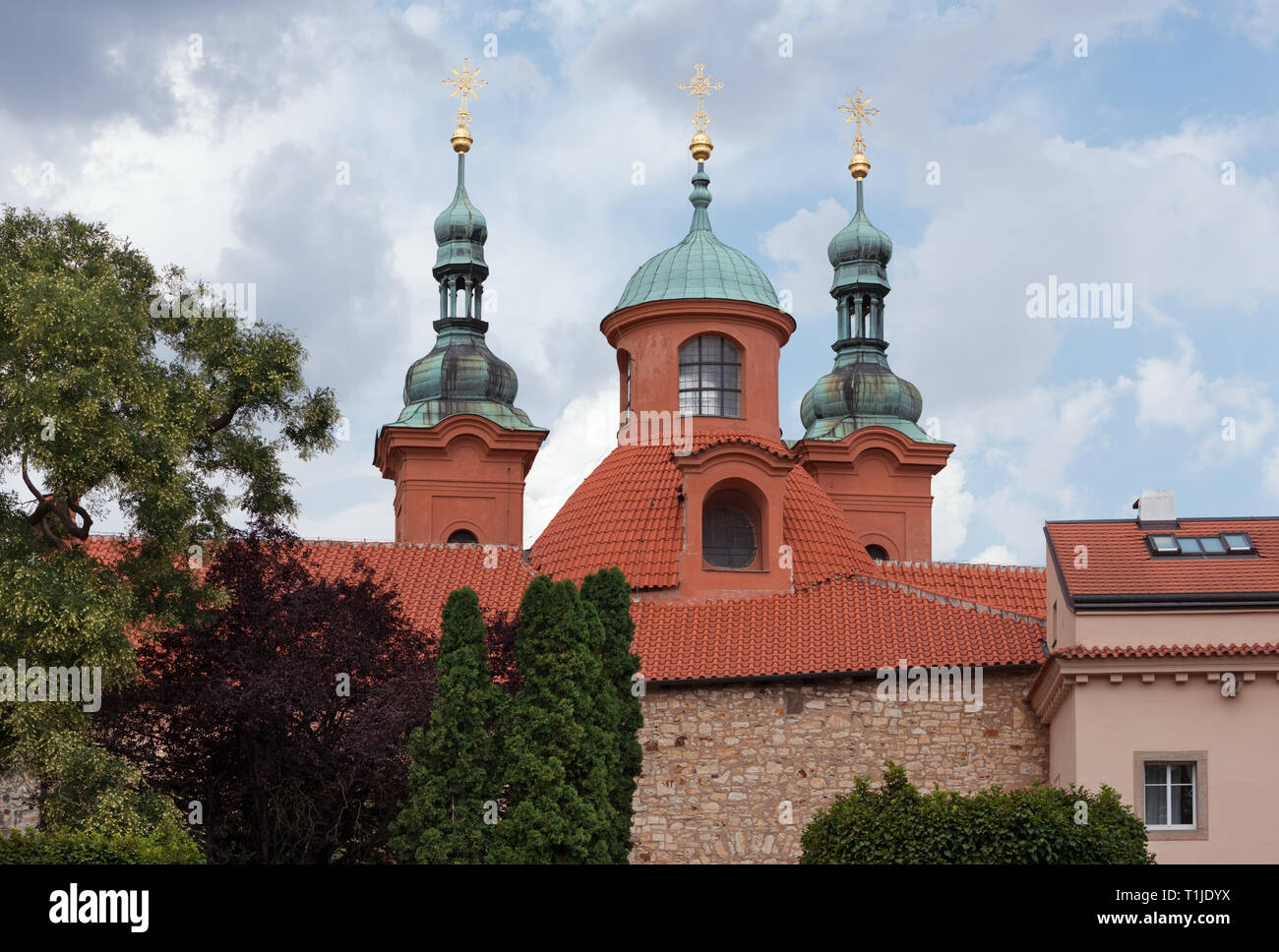 Prague : église de Saint-Laurent sur la colline de Petřín Banque D'Images