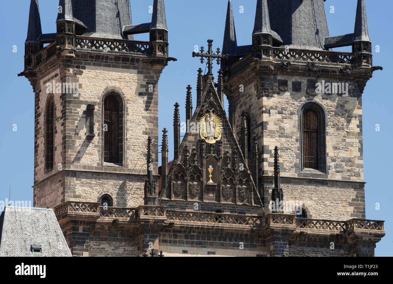 L'église de Tyn dans la vieille ville de Prague Banque D'Images