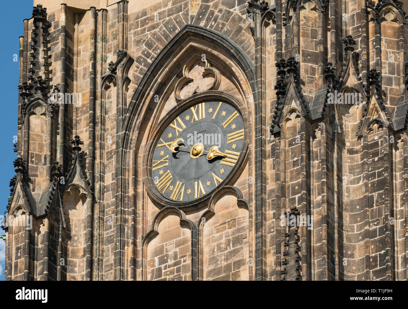 Réveil de la cathédrale St Vitus à Prague Banque D'Images