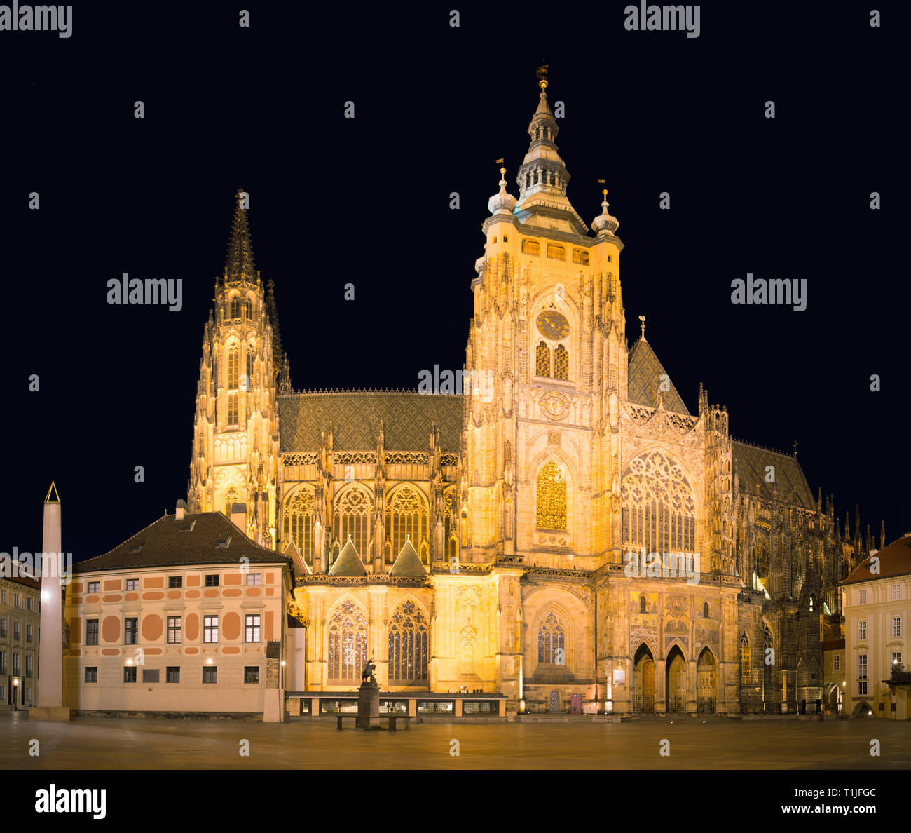 Prague : la cathédrale St Vitus Banque D'Images
