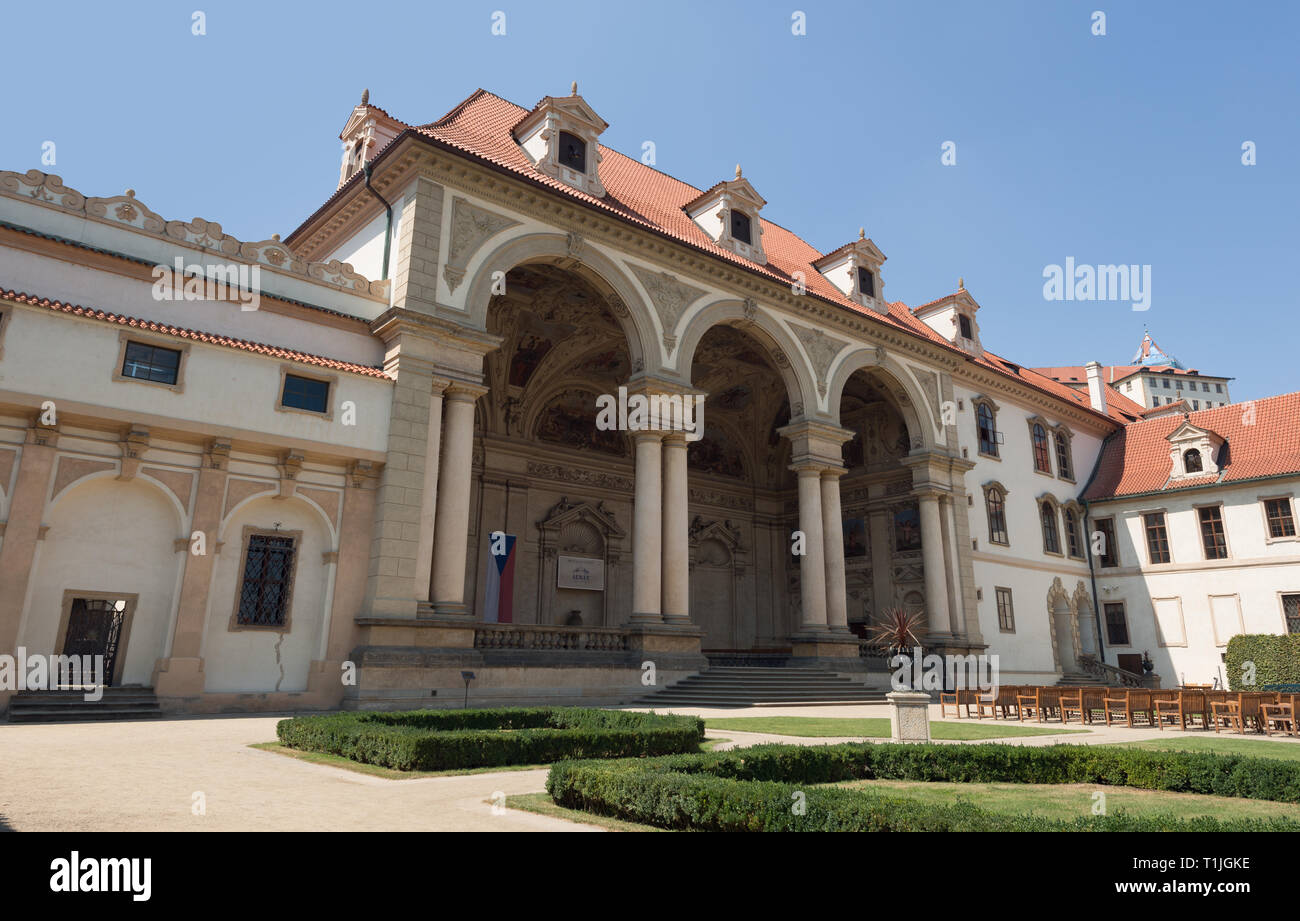 Prague. Palais Wallenstein Banque D'Images