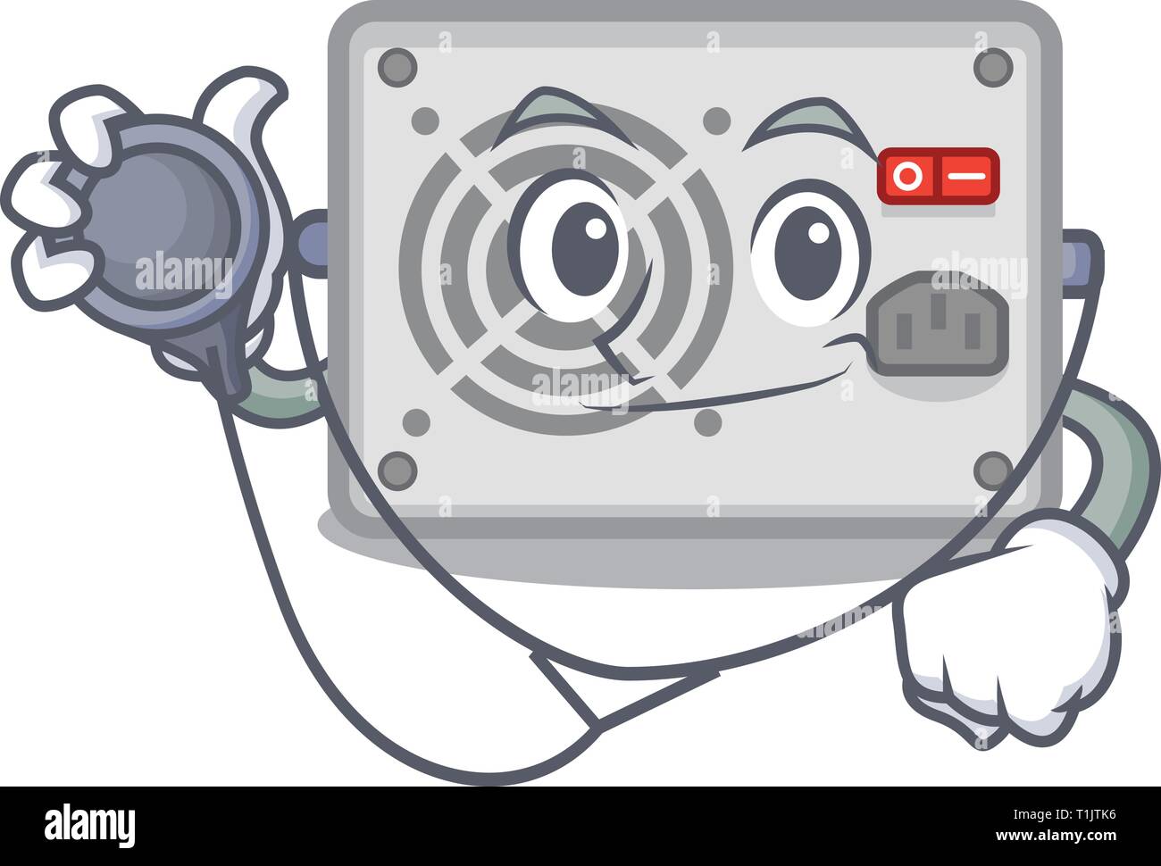 Alimentation médecin isolé dans le cartoon vector illustration Illustration de Vecteur