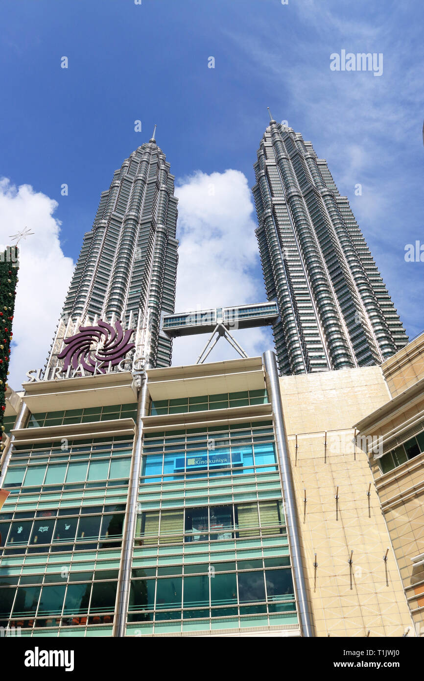 Le Centre de Kuala Lumpur, KLC, les Tours Petronas en Malaisie Banque D'Images