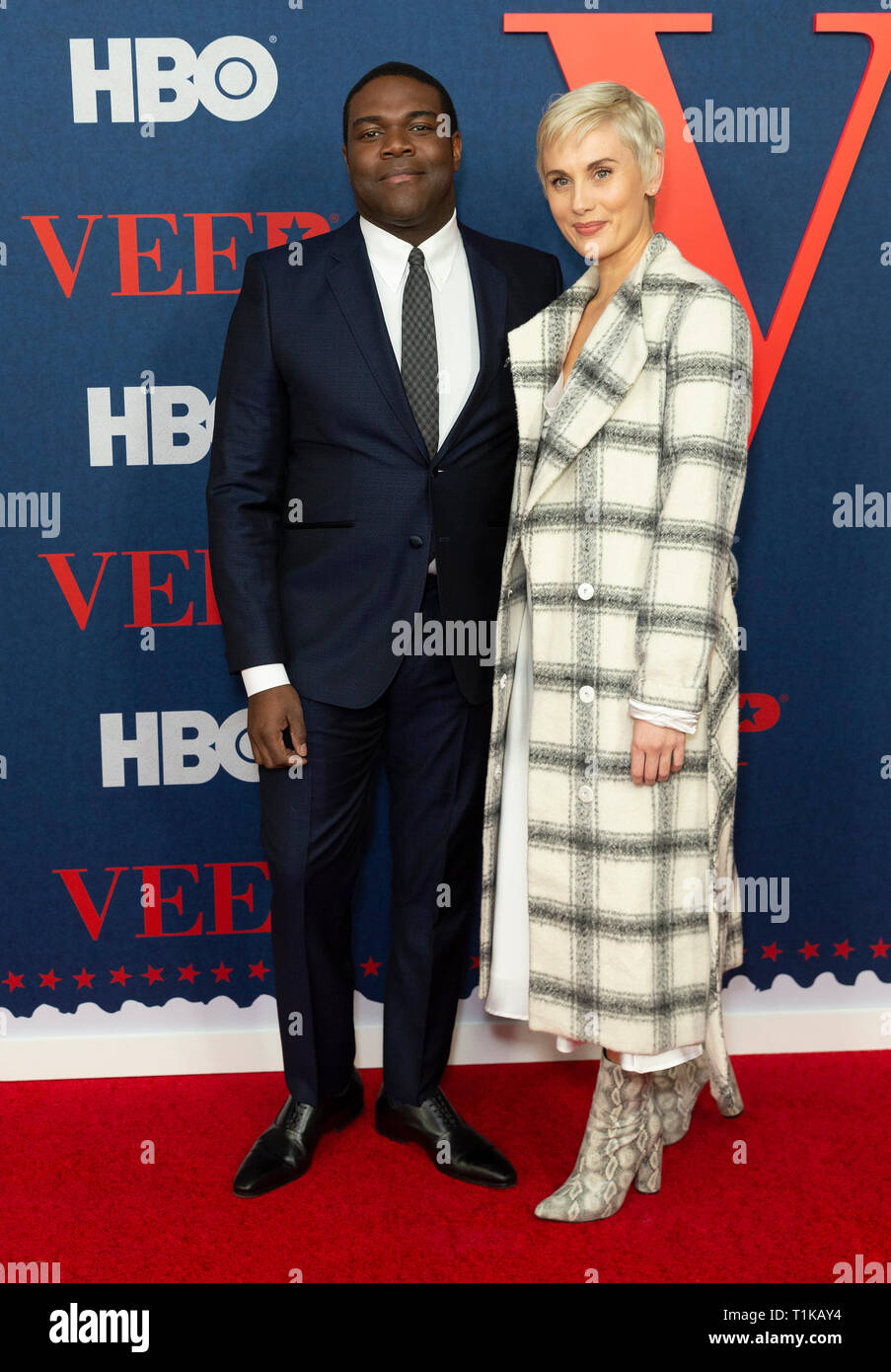 New York, États-Unis. Mar 26, 2019. NEW YORK, NY - 26 mars : Sam Richardson et Nicole Boyd assister à la première de "Veep" dernière saison à l'Alice Tully Hall le 26 mars 2019 dans la ville de New York. Credit : Ron Adar/Alamy Live News Banque D'Images