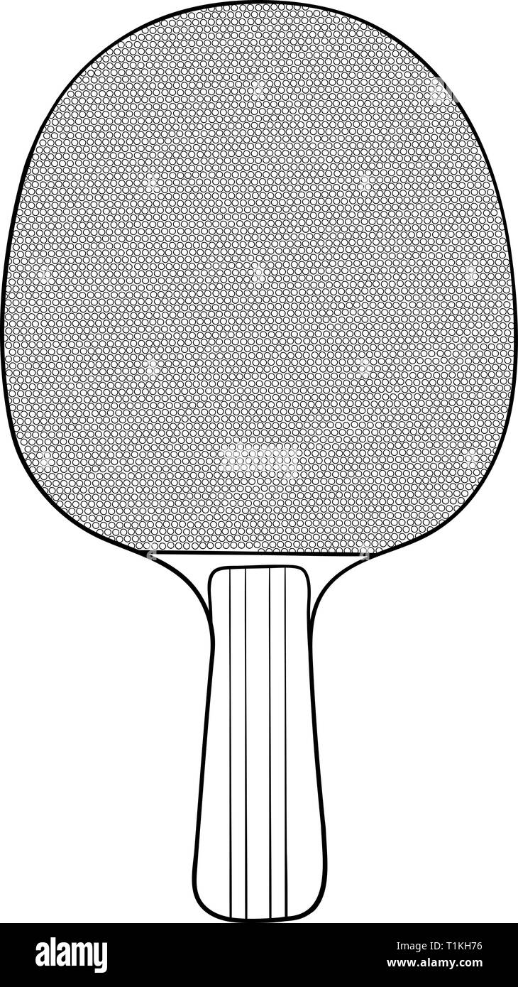 Raquette de tennis de table. Hand drawn Illustration de Vecteur