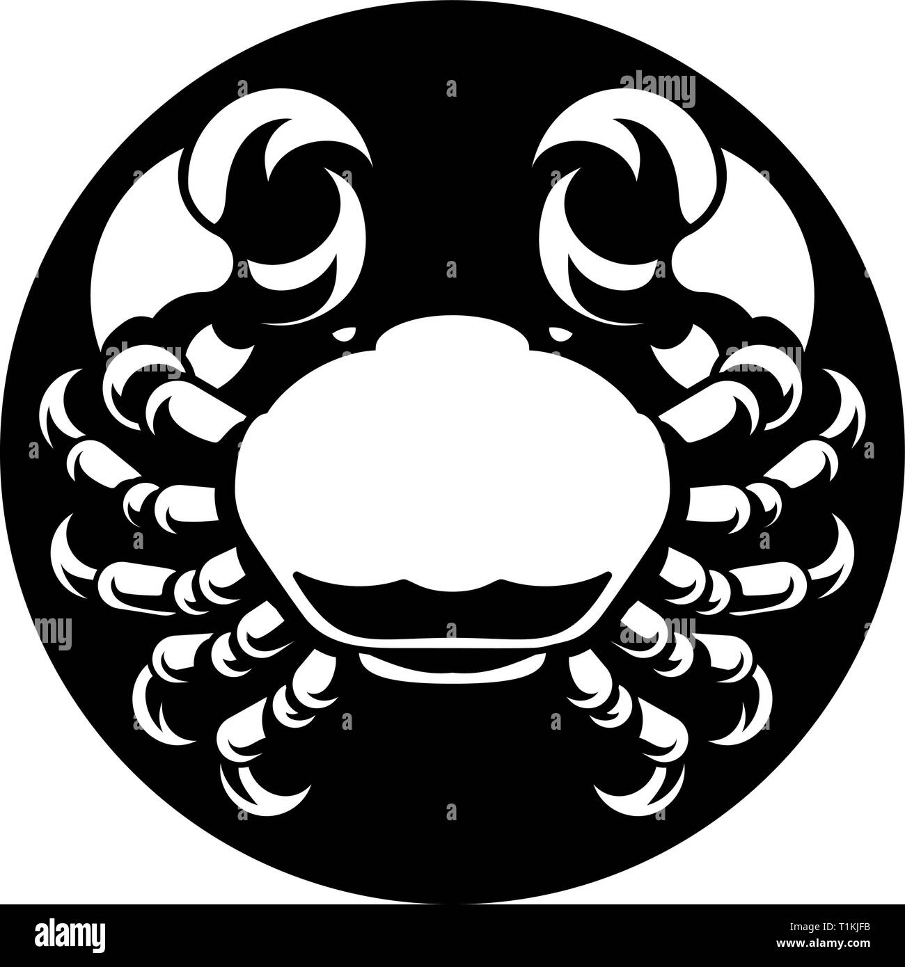 Crabe Cancer Horoscope Zodiac Sign Illustration de Vecteur