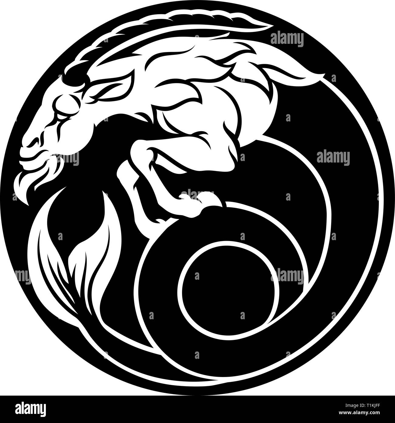 Capricorne Horoscope Zodiac Sign Illustration de Vecteur