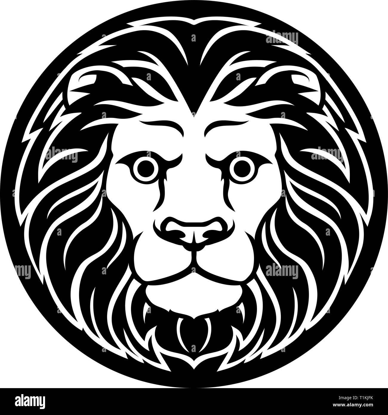 Les signes du zodiaque Lion Lion Icon Illustration de Vecteur