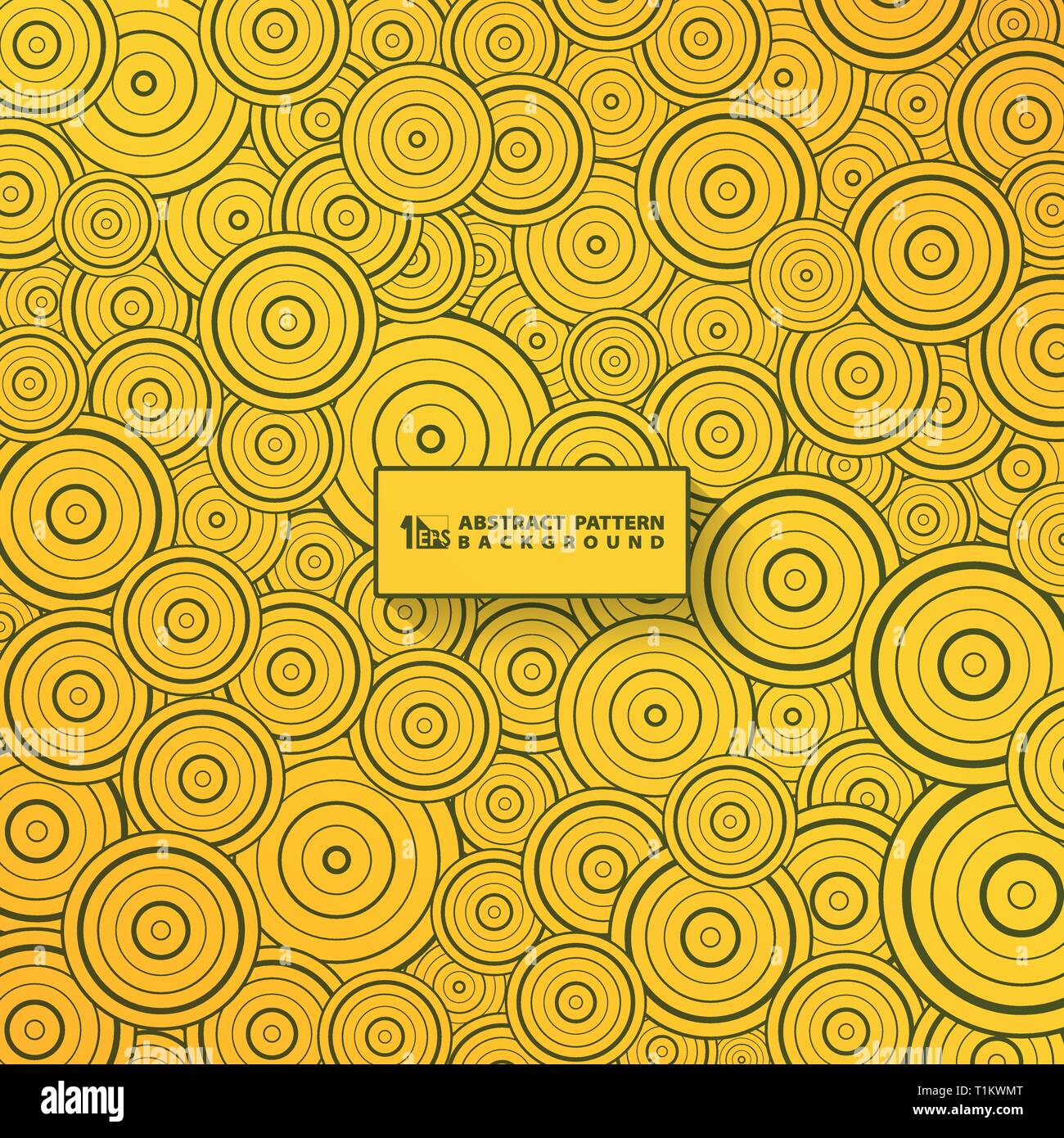 Gold Circle Abstract pattern design arrière-plan. Vous pouvez utiliser pour les couvrir d'art, annonce, affiche, impression, rapport annuel. illustration vector eps10 Illustration de Vecteur