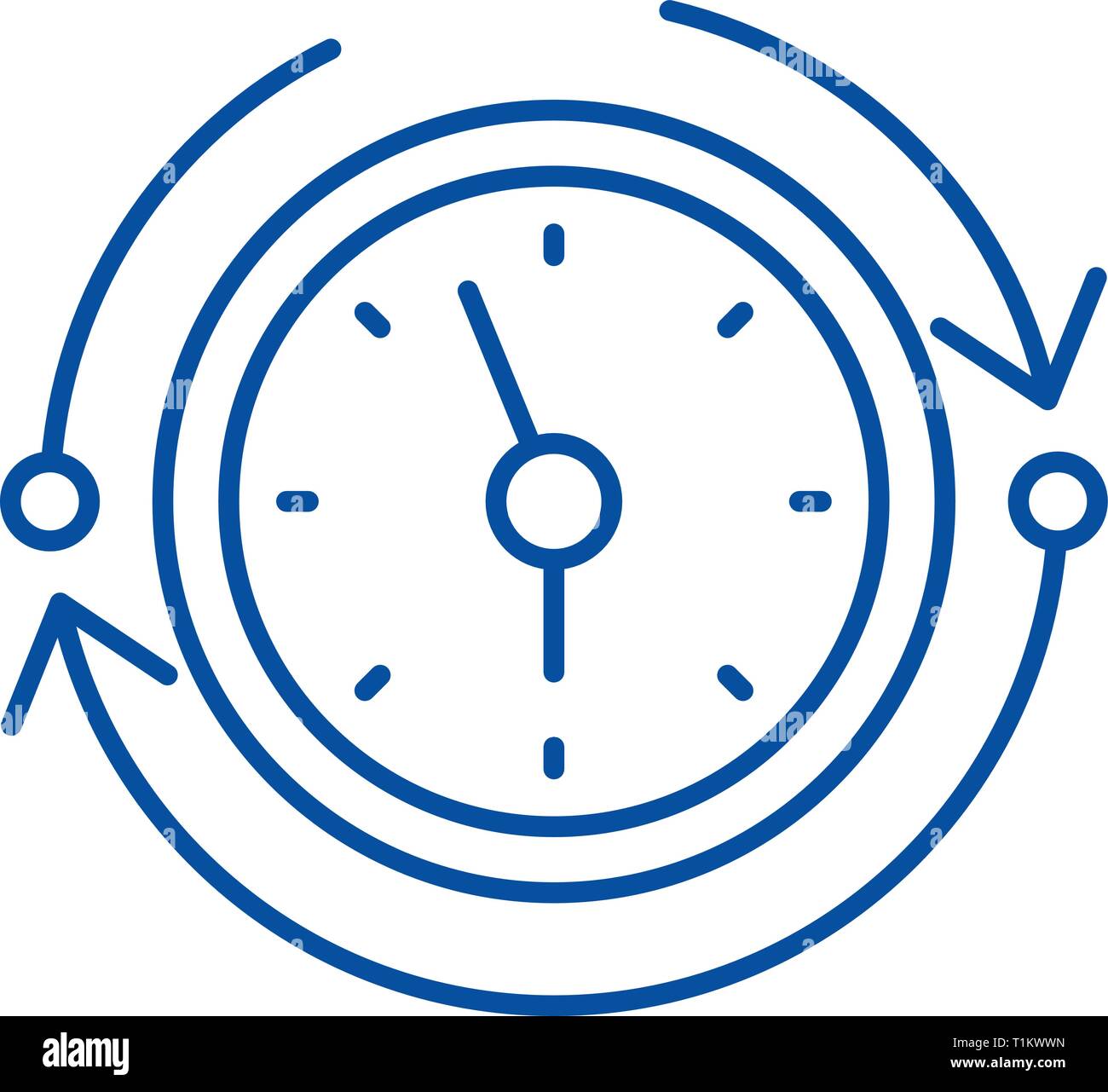 L'icône de la ligne de réserves temporaires concept. Les réserves temporaires symbole vecteur télévision, signe, contours illustration. Illustration de Vecteur