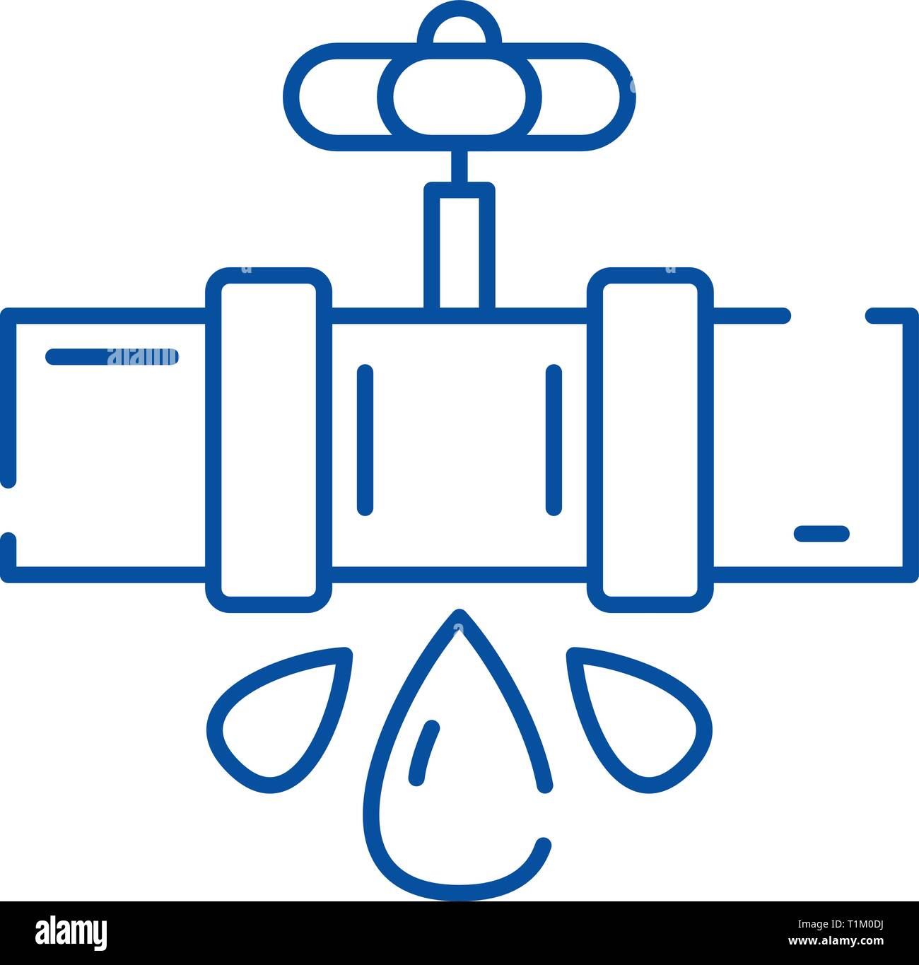 L'icône de la ligne de tuyaux de l'eau concept. Les tuyaux de l'eau symbole vecteur télévision, signe, contours illustration. Illustration de Vecteur L'icône de la ligne de tuyaux de l'eau concept. Les tuyaux de l'eau symbole vecteur télévision, signe, contours illustration. Illustration de Vecteur