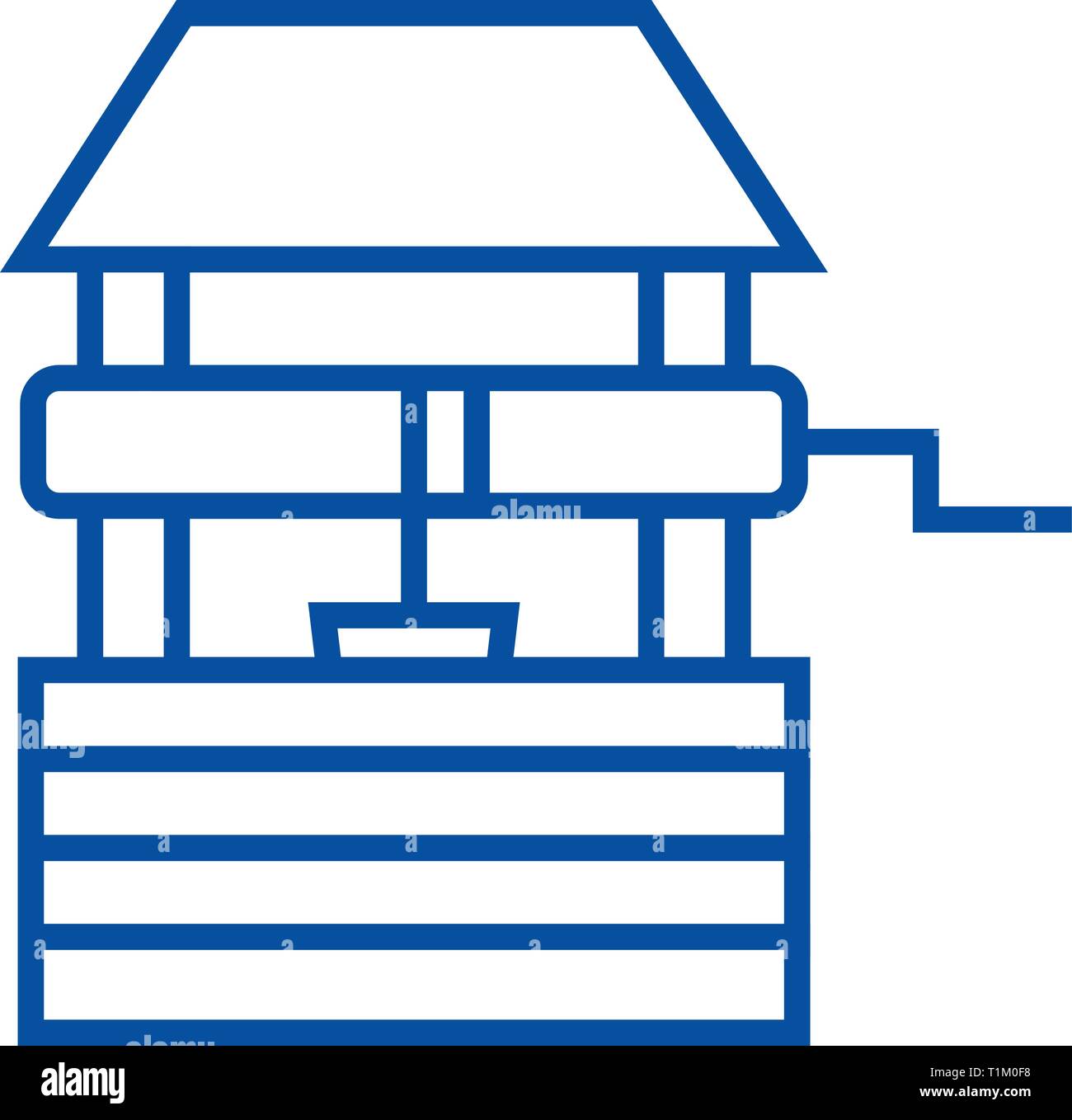 L'icône de la ligne des puits concept. Bien à plat de l'eau, signe, symbole vecteur illustration contour. Illustration de Vecteur L'icône de la ligne des puits concept. Bien à plat de l'eau, signe, symbole vecteur illustration contour. Illustration de Vecteur