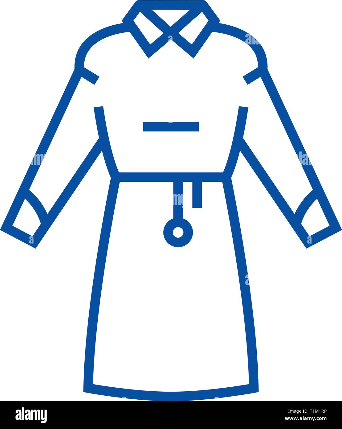 L'icône de la ligne du vêtement Femme concept. Vêtement femme télévision,  signe, symbole vecteur illustration contour Image Vectorielle Stock - Alamy