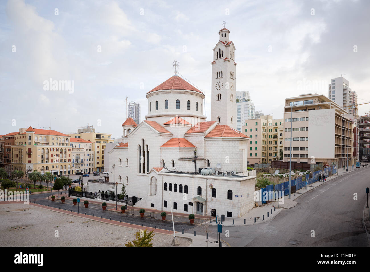 Saint Elias et saint Grégoire l'Illuminateur Cathédrale Arménienne Catholique à Beyrouth, Liban Banque D'Images