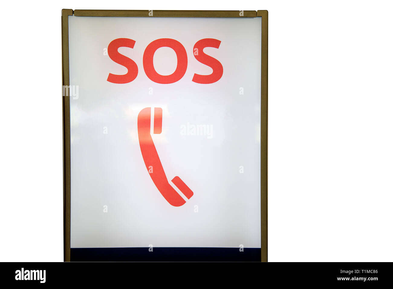 Connexion SOS bâtiment public. Concept d'aide Banque D'Images