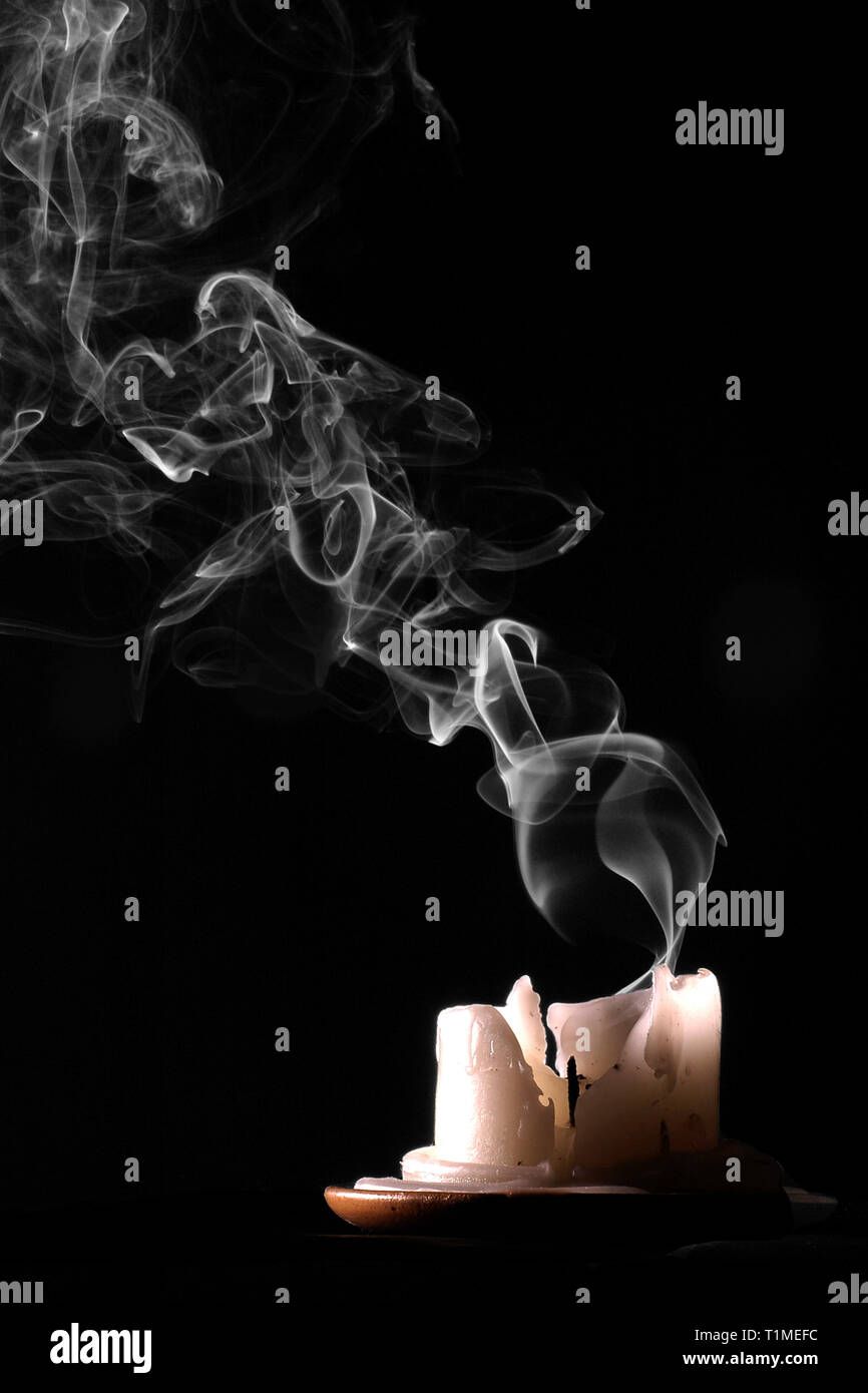 Fumeurs chandelle éteinte Banque D'Images