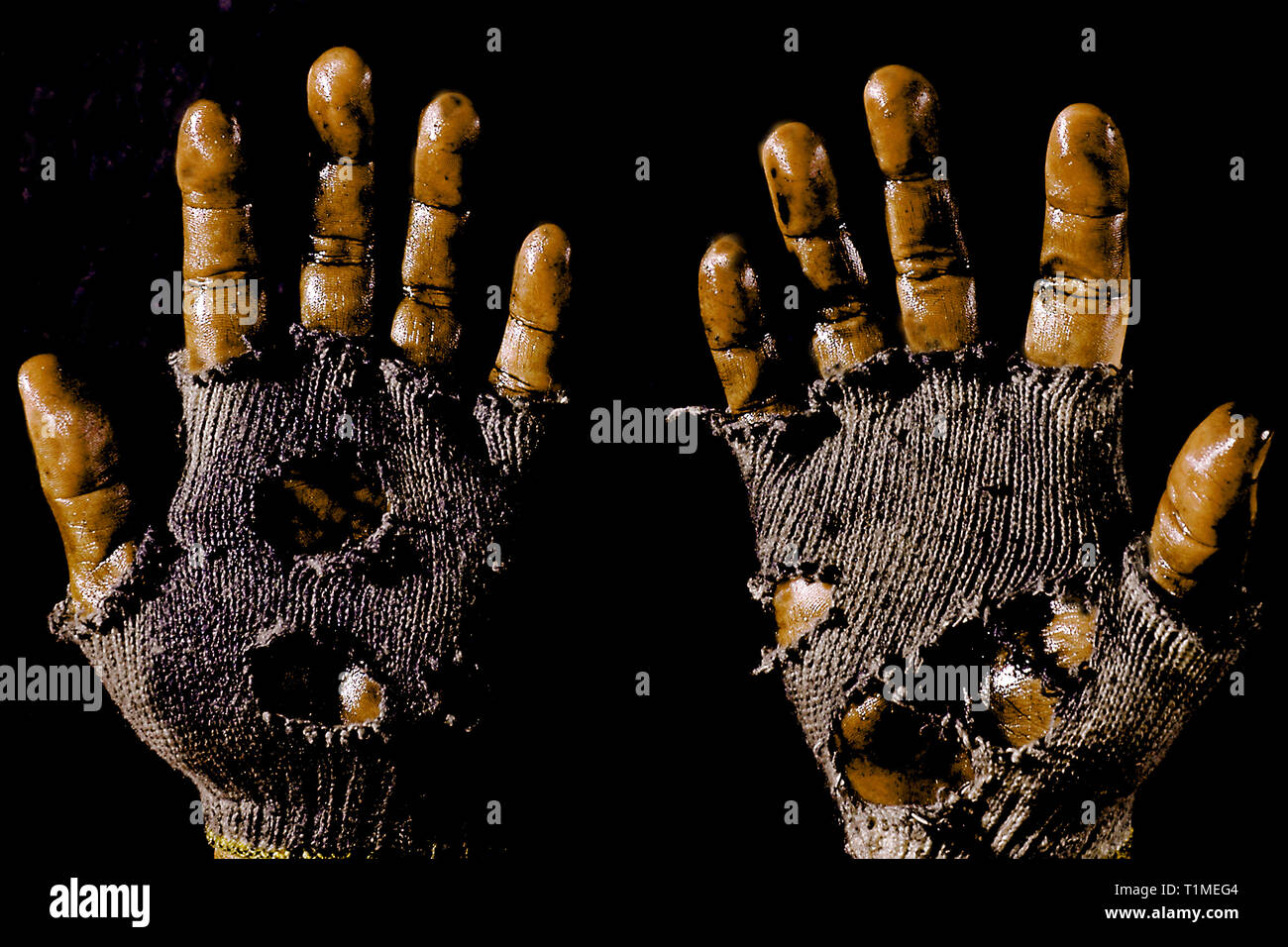 Les mains de travail travailleurs Banque D'Images