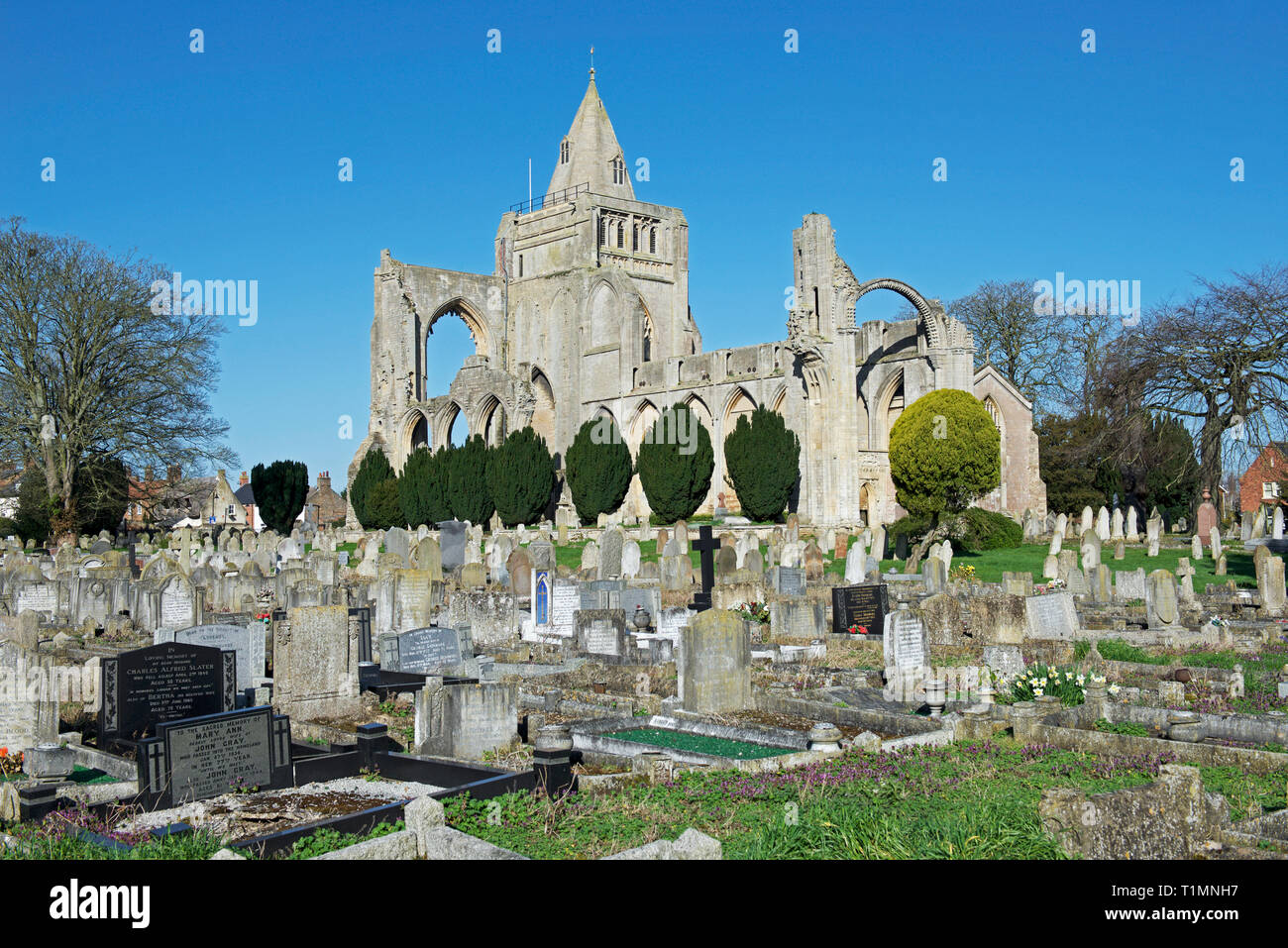 Crowland Abbey, Crowland, Lincolnshire, Angleterre, Royaume-Uni Banque D'Images