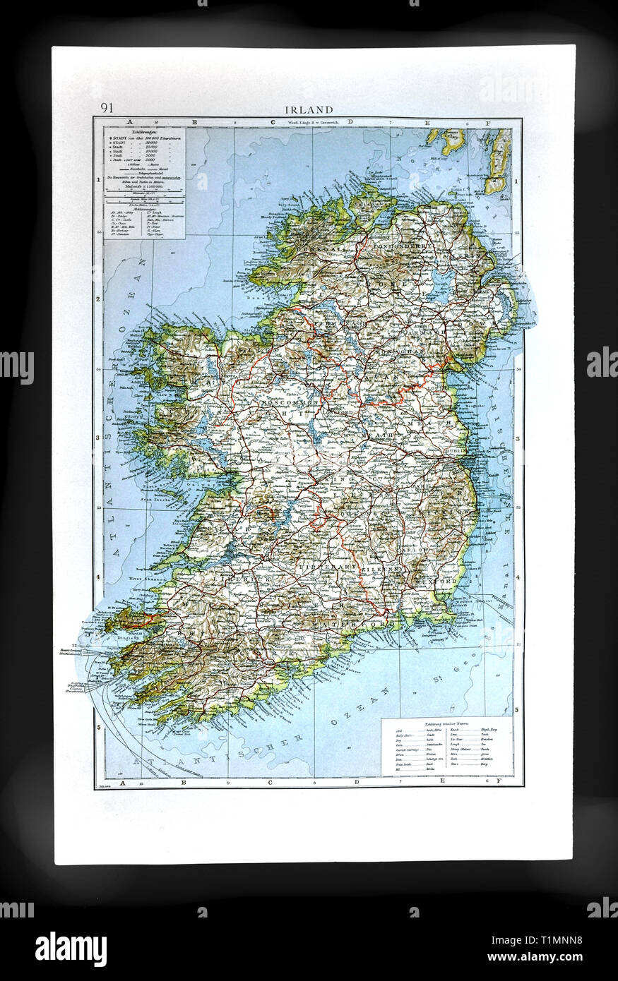 Andrees Carte Antique Banque D'Images