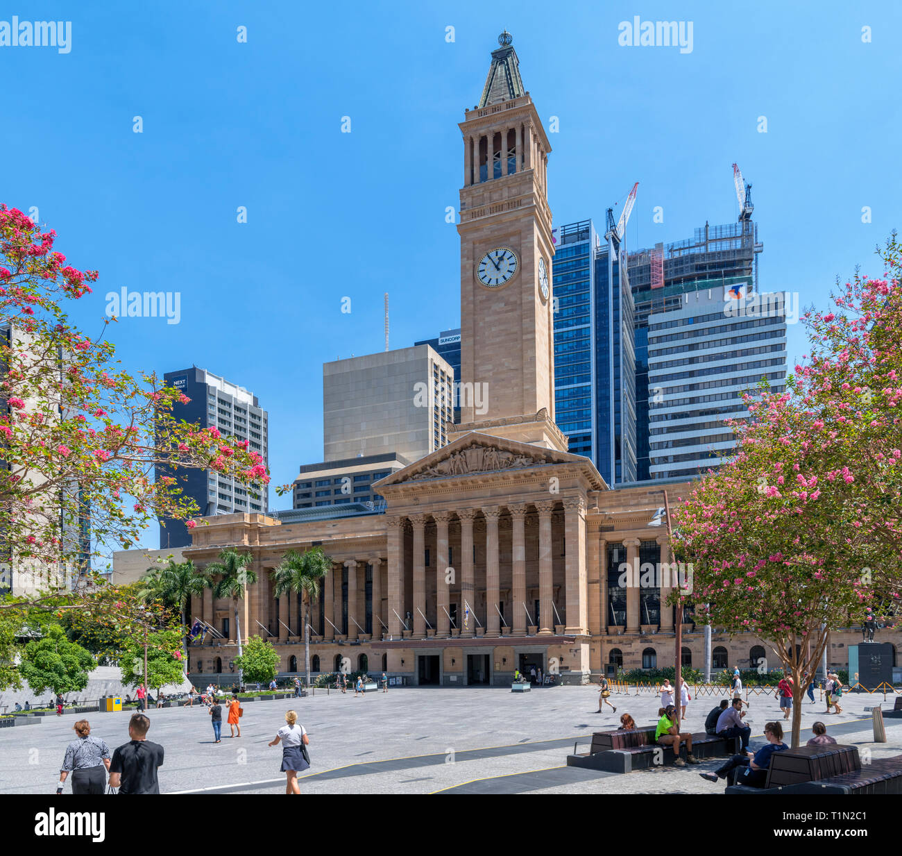 L'Hôtel de ville de Brisbane, King George Square, Brisbane, Queensland, Australie Banque D'Images
