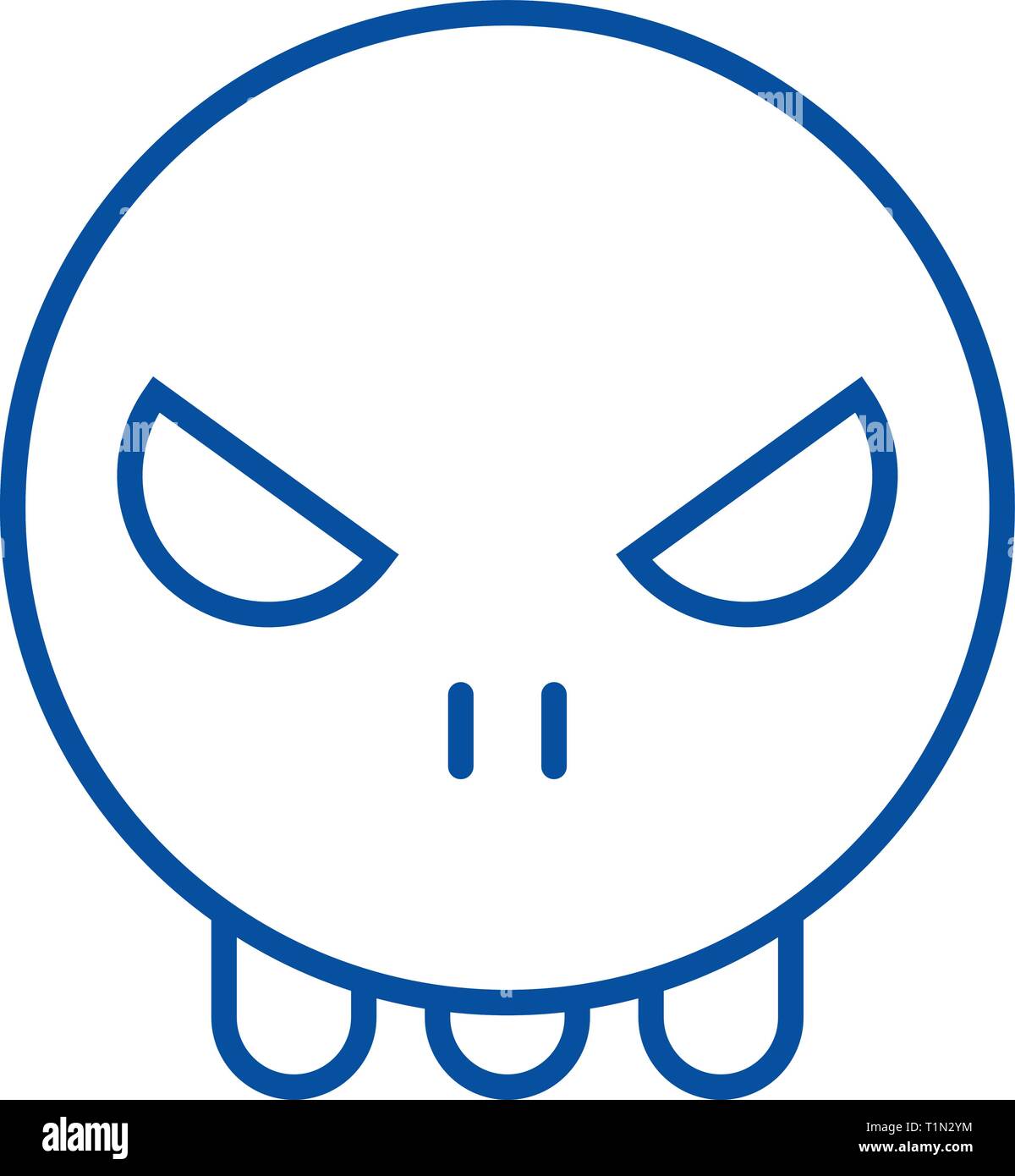 L'icône de la ligne emoji Ghost concept. Ghost télévision emoji, signe, symbole vecteur illustration contour. Illustration de Vecteur