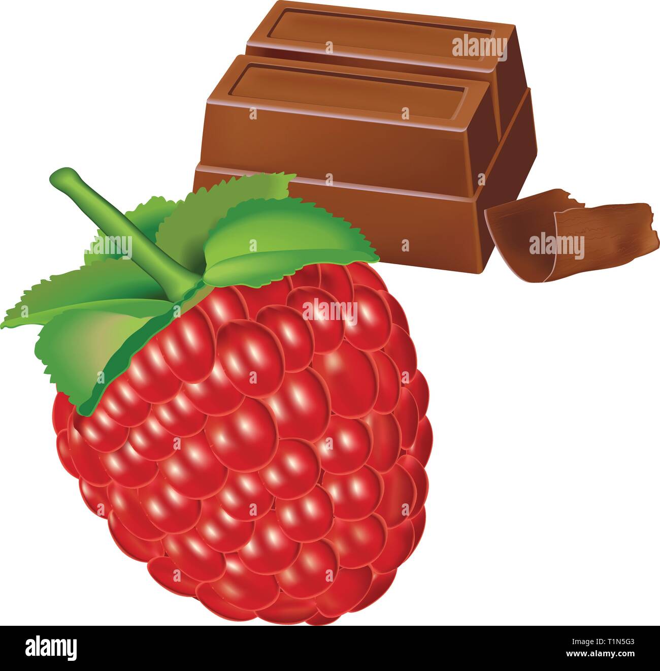 Framboise et chocolat,vector Illustration de Vecteur
