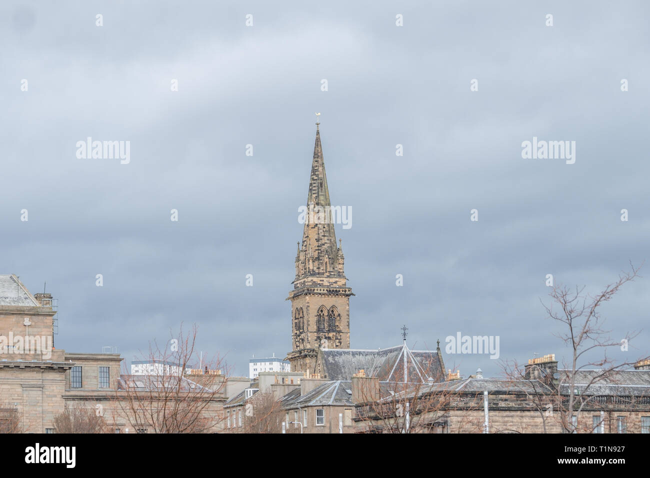 Dundee, Écosse, Royaume-Uni - 22 mars 2019 : Le Spier de la cathédrale de St Paul, dans le centre-ville de Dundee en Ecosse. Banque D'Images