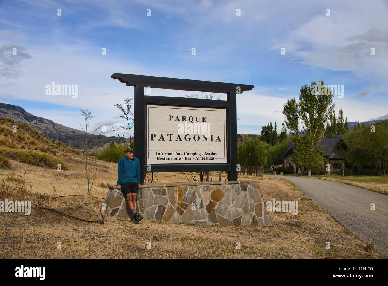 Entrée de la Patagonie, le Parc National d'Aysen, Patagonie, Chili Banque D'Images