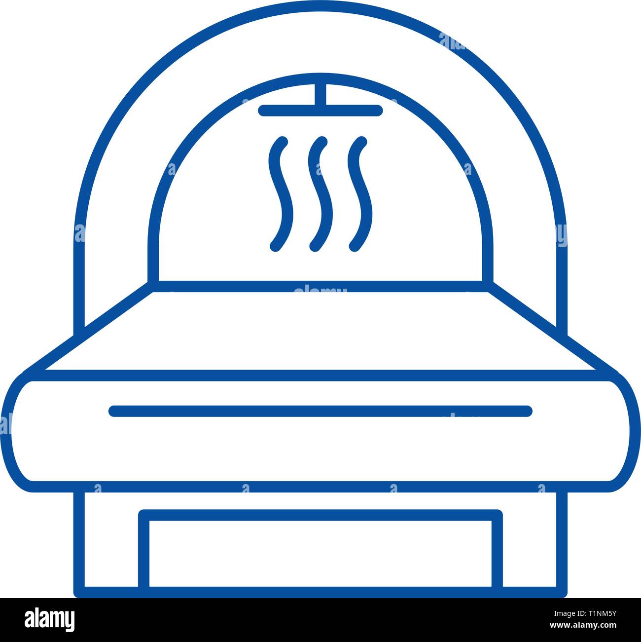 L'icône de la ligne irm concept. Télévision par IRM, signe, symbole vecteur illustration contour. Illustration de Vecteur