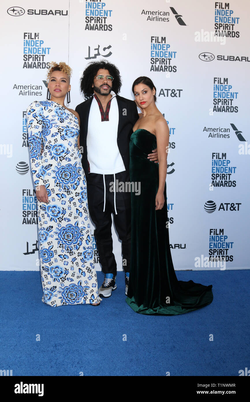 Assister à l'célébrités 2019 Film Independent Spirit Awards sur la plage de Santa Monica avec Emmy : Raver-Lampman, Daveed Diggs, Janina Gavankar Où : Santa Monica, Californie, États-Unis Quand : 23 Feb 2019 Credit : Nicky Nelson/WENN.com Banque D'Images