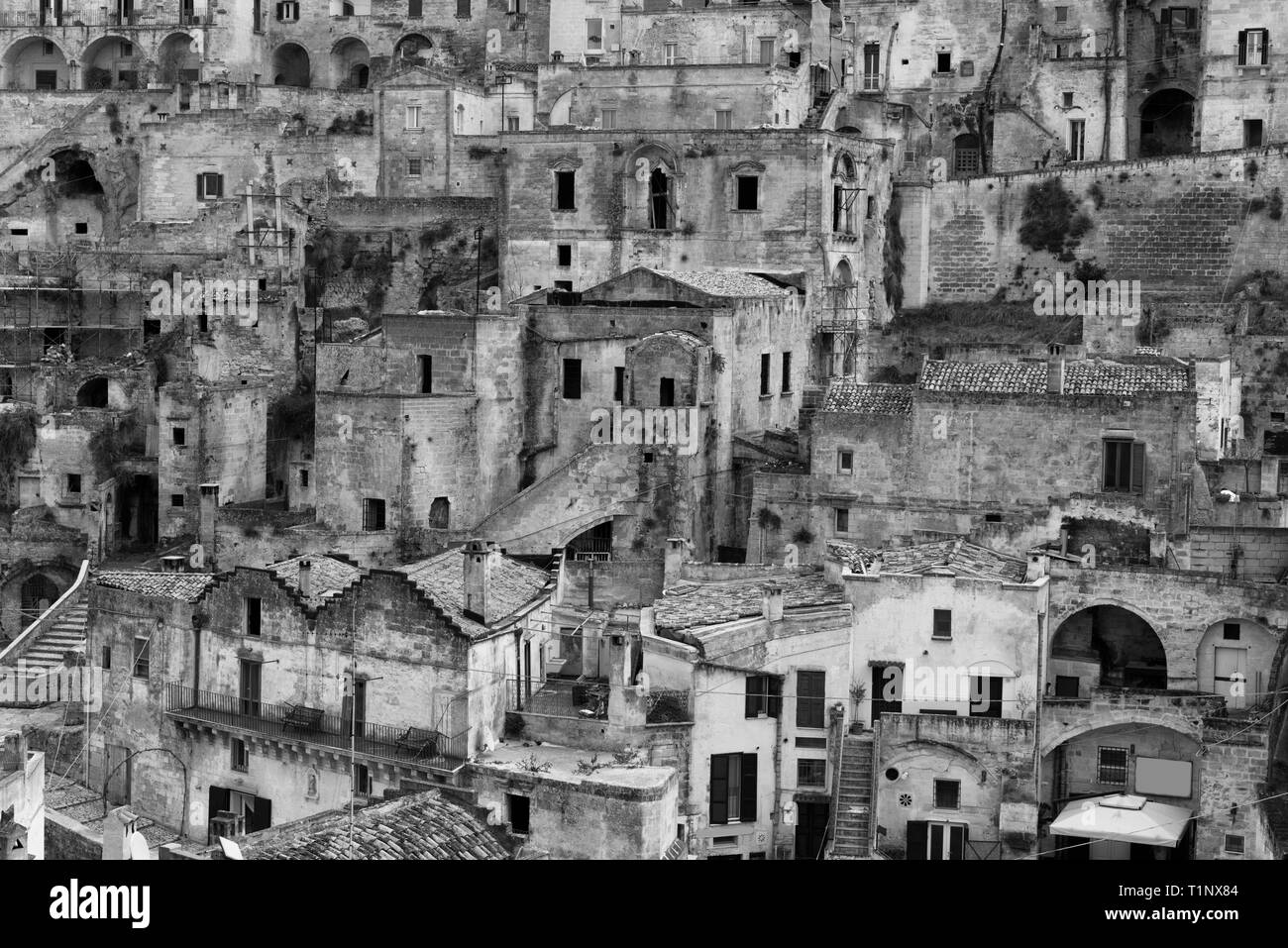 Ancienne ville de Matera (Sassi di Matera), Basilicate, Italie Banque D'Images