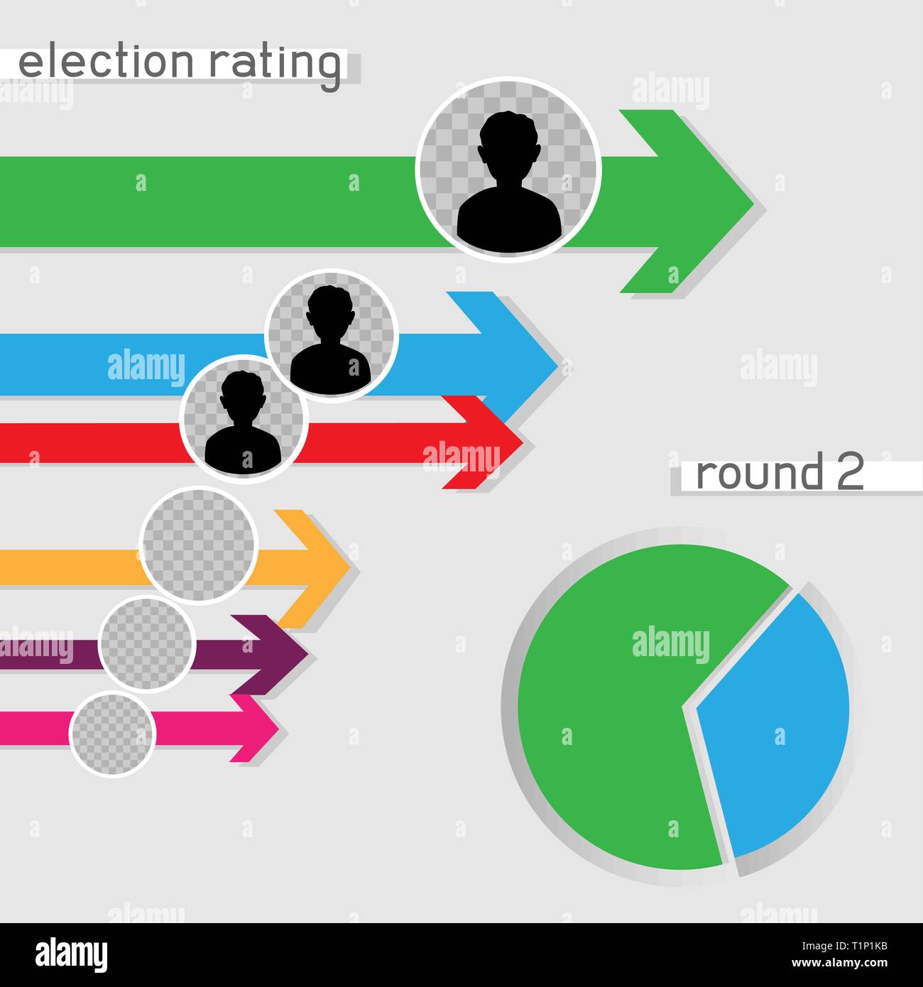 Score de l'élection présidentielle l'infographie Illustration de Vecteur