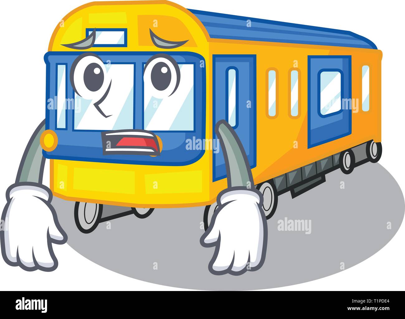 Peur Subway train isolé dans le cartoon vector illustration Illustration de Vecteur