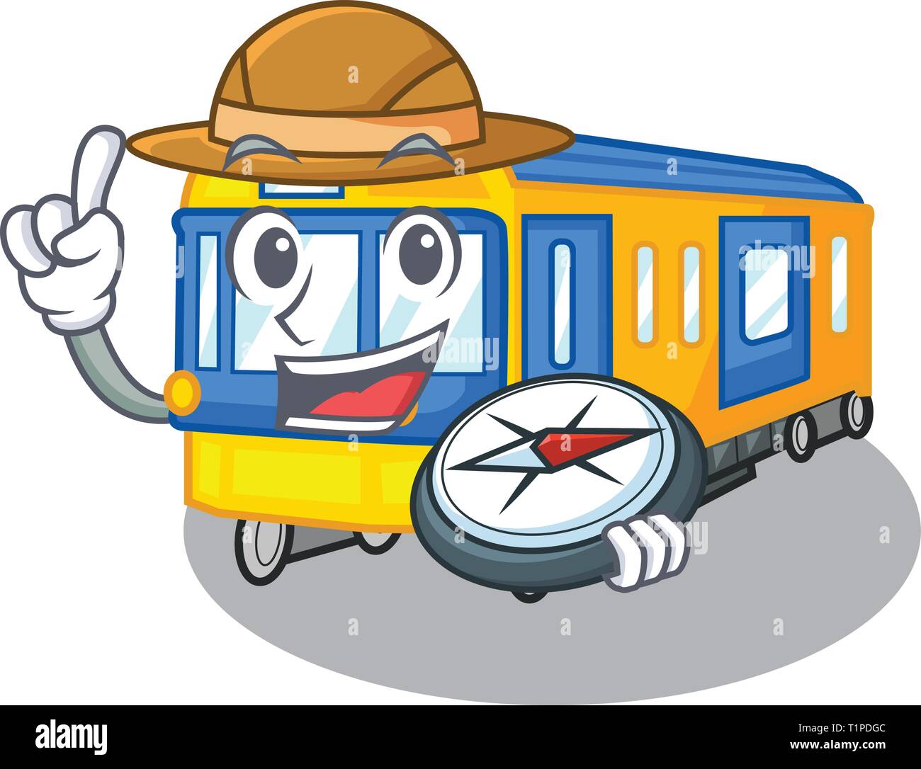 Explorer Subway train isolé dans le cartoon vector illustration Illustration de Vecteur