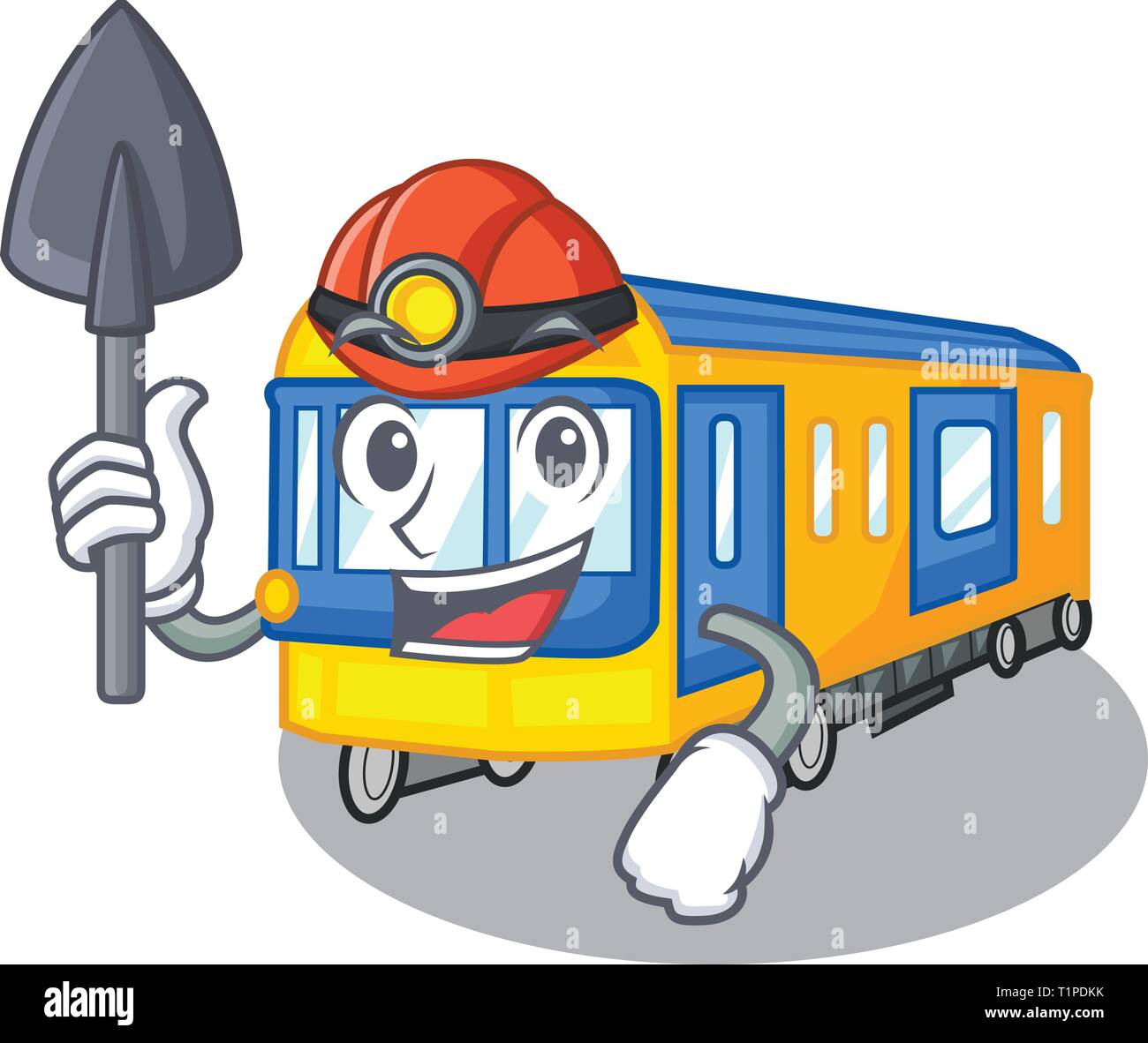 Métro mineur isolé dans le cartoon vector illustration Illustration de Vecteur