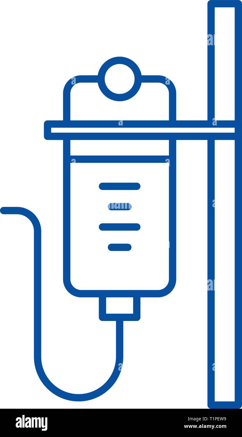 L'icône de la ligne de compte-gouttes concept. Télévision compte-gouttes, signe, symbole vecteur illustration contour. Illustration de Vecteur