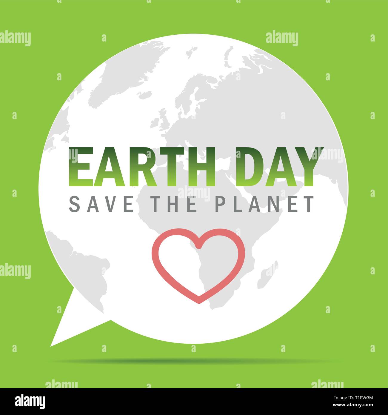 Le jour de la terre sauver la planète speach bubble vector illustration EPS10 Illustration de Vecteur