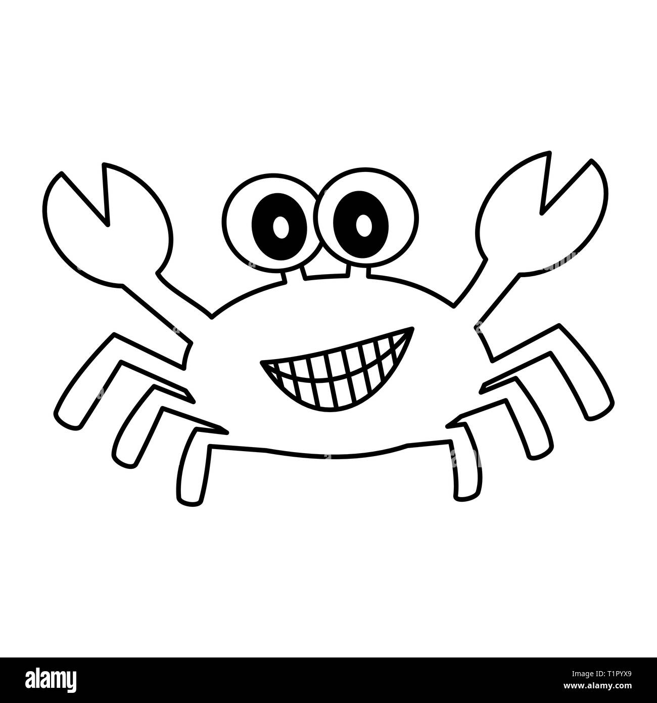 Cute Cartoon Noir Et Blanc Illustration Vectorielle Du Crabe Pour L Art A Colorier Image Vectorielle Stock Alamy Cute Cartoon Noir Et Blanc Illustration Vectorielle Du Crabe Pour L Art A Colorier Image Vectorielle Stock Alamy
