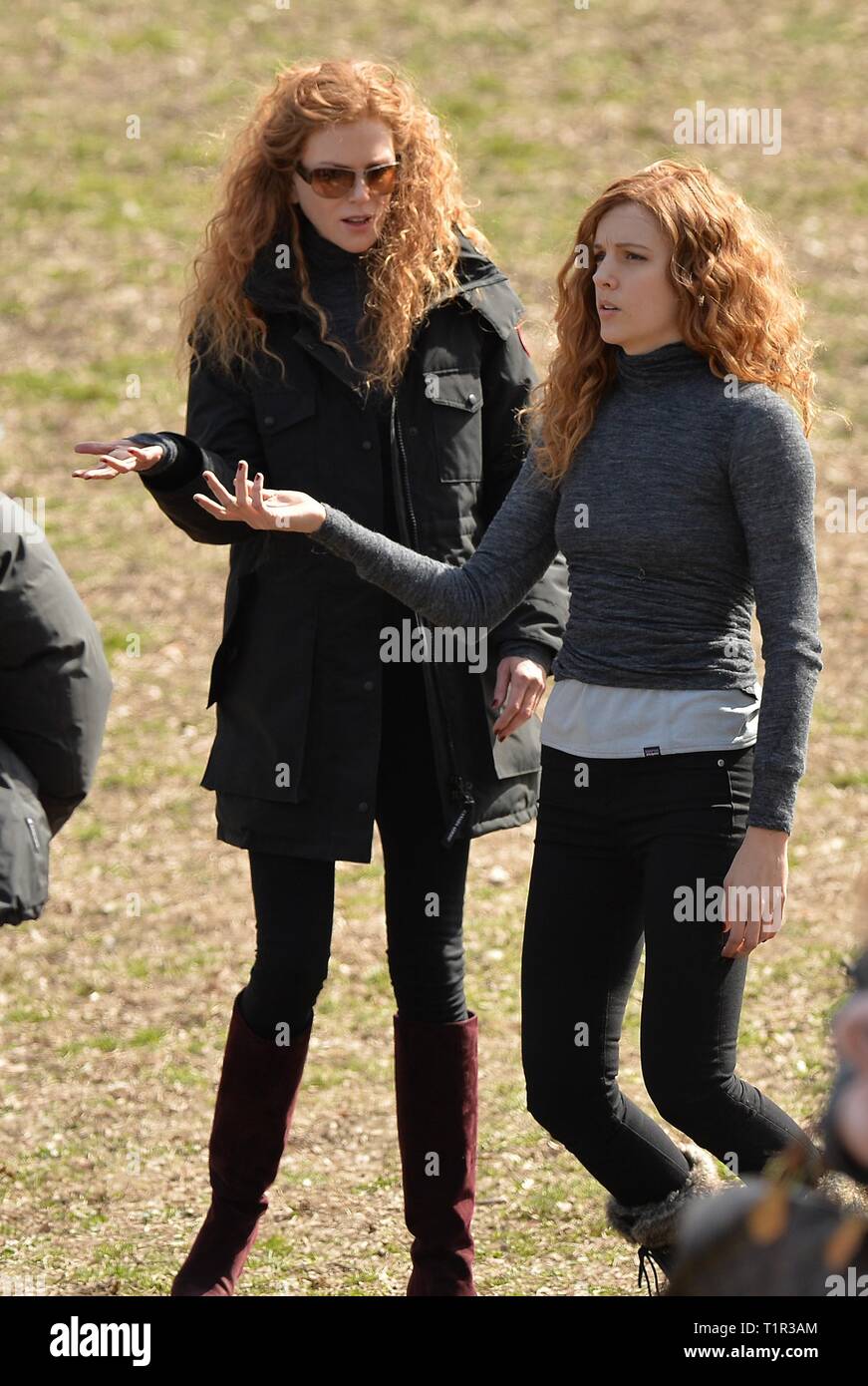 New York, NY, USA. Mar 27, 2019. Nicole Kidman, cascades, l'annulation de dehors et environ pour la célébrité Candids - WED, New York, NY 27 mars 2019. Credit : Kristin Callahan/Everett Collection/Alamy Live News Banque D'Images