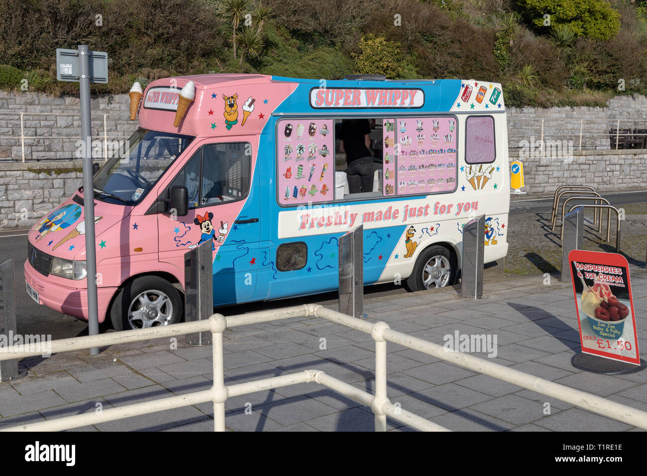 Ice Cream Van sur l'Hoe, Plymouth, Devon, UK Photo Stock Alamy
