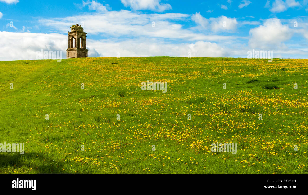 Un monument situé dans le National Trust Downhill Domesne l'Irlande du Nord Banque D'Images