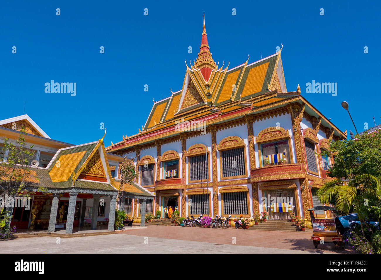 Pagoda Preah Prom Rath, Wat Preah Prom Rath, Siem Reap, Cambodge, Asie Banque D'Images