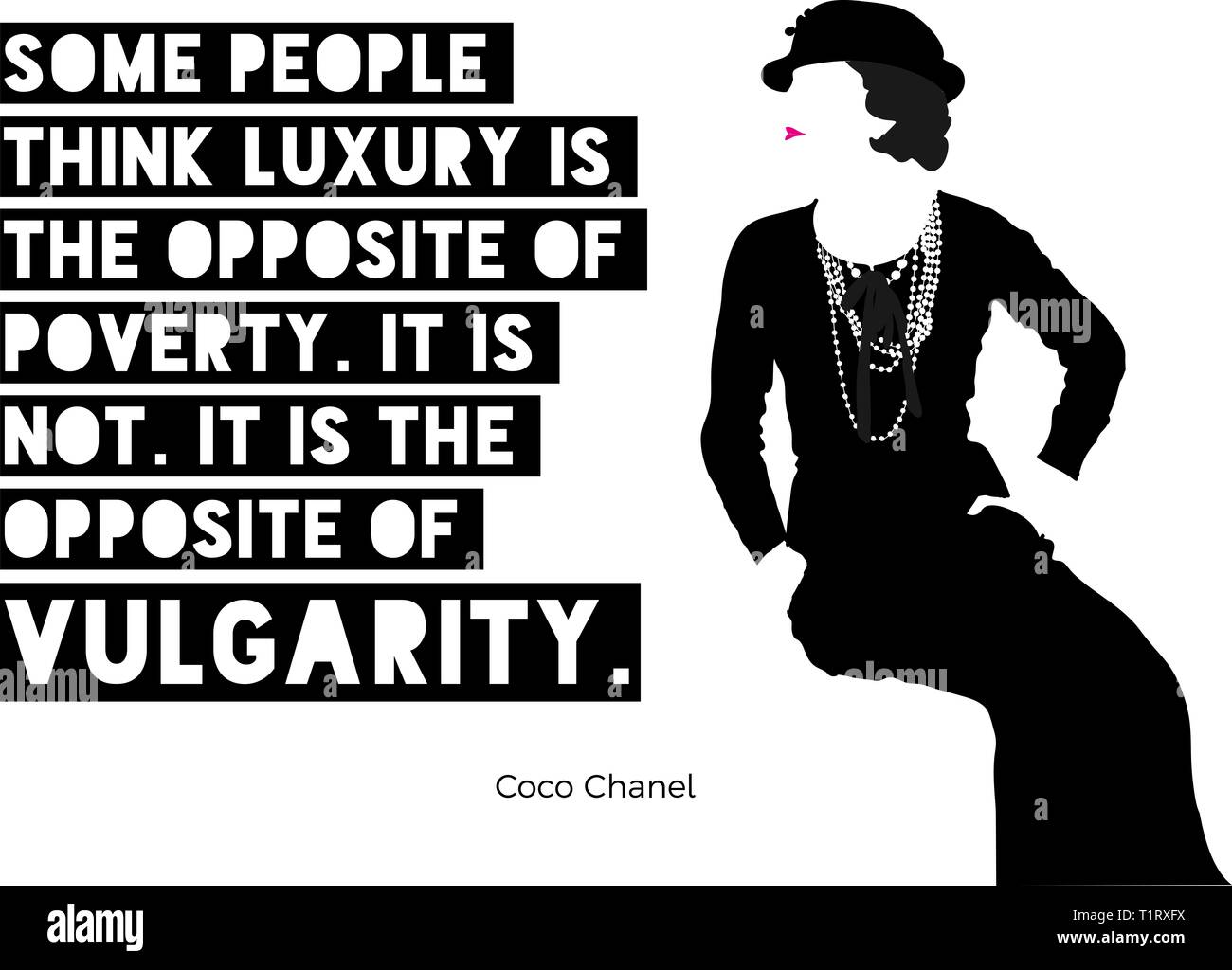 Citation Coco Chanel Banque D Image Et Photos Alamy