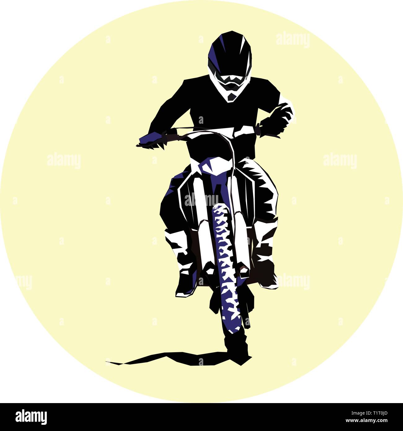 Vélo de course et vélo motocross sport icône vecteur Illustration de Vecteur