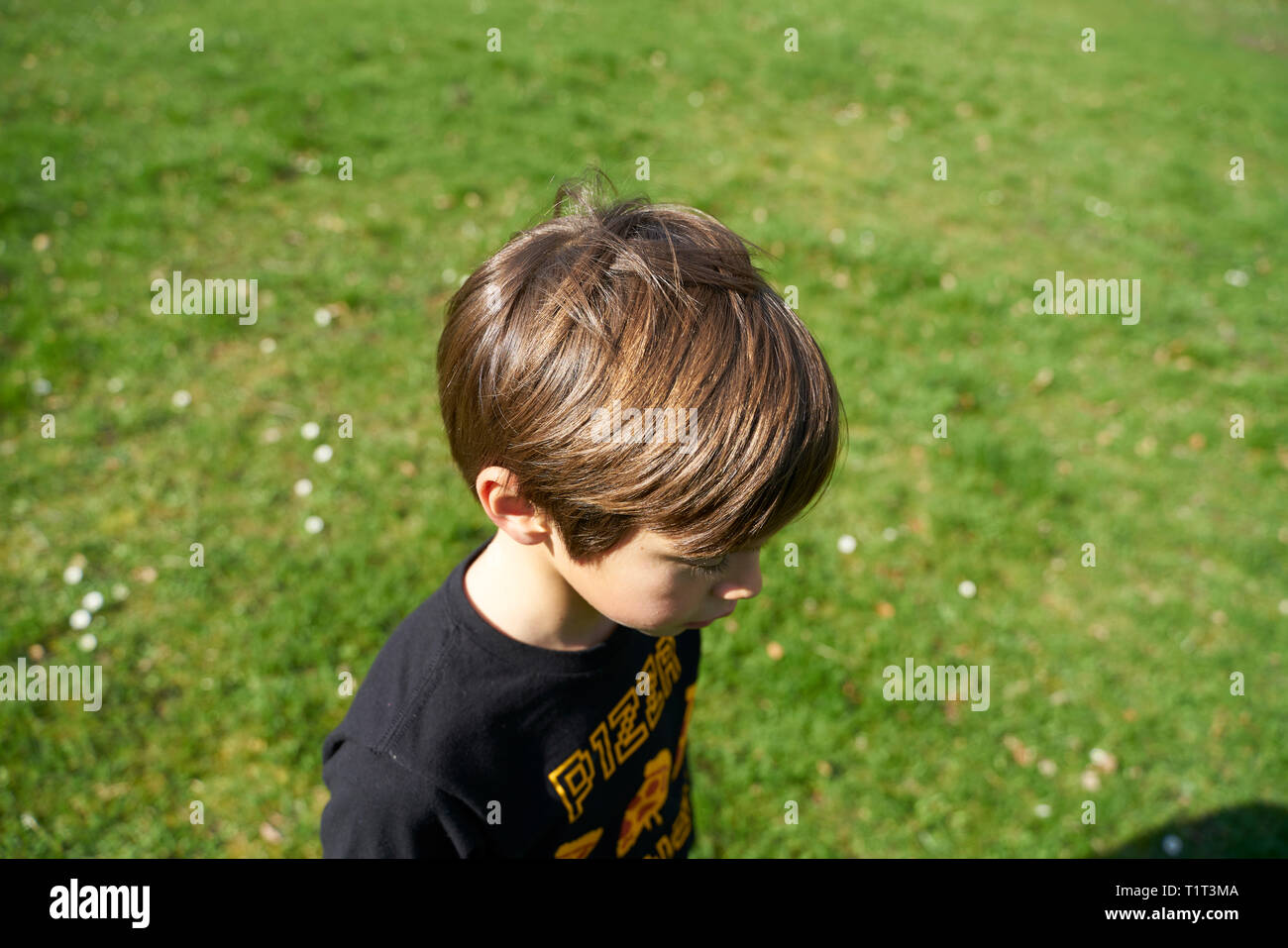 Les cheveux du garçon Banque D'Images