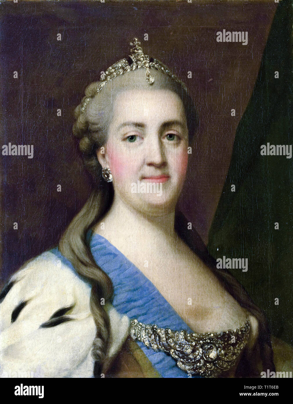 Portrait de Catherine II de Russie (1729-1796), Vigilius Eriksen, ch. 1762 Banque D'Images