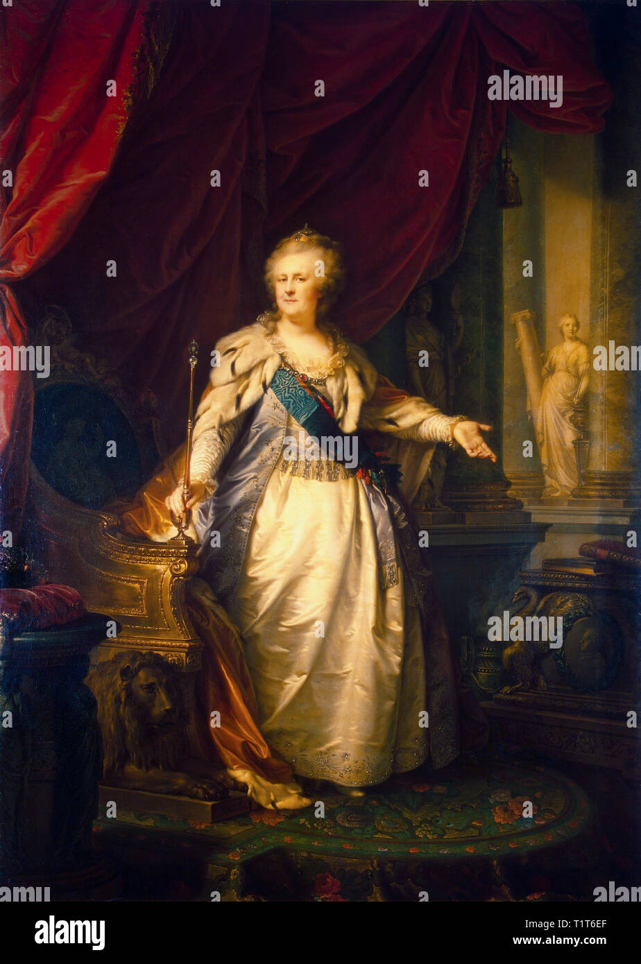 Portrait de Catherine II de Russie (1729-1796), Johann Baptist von Lampi l'Aîné, 1793 Banque D'Images