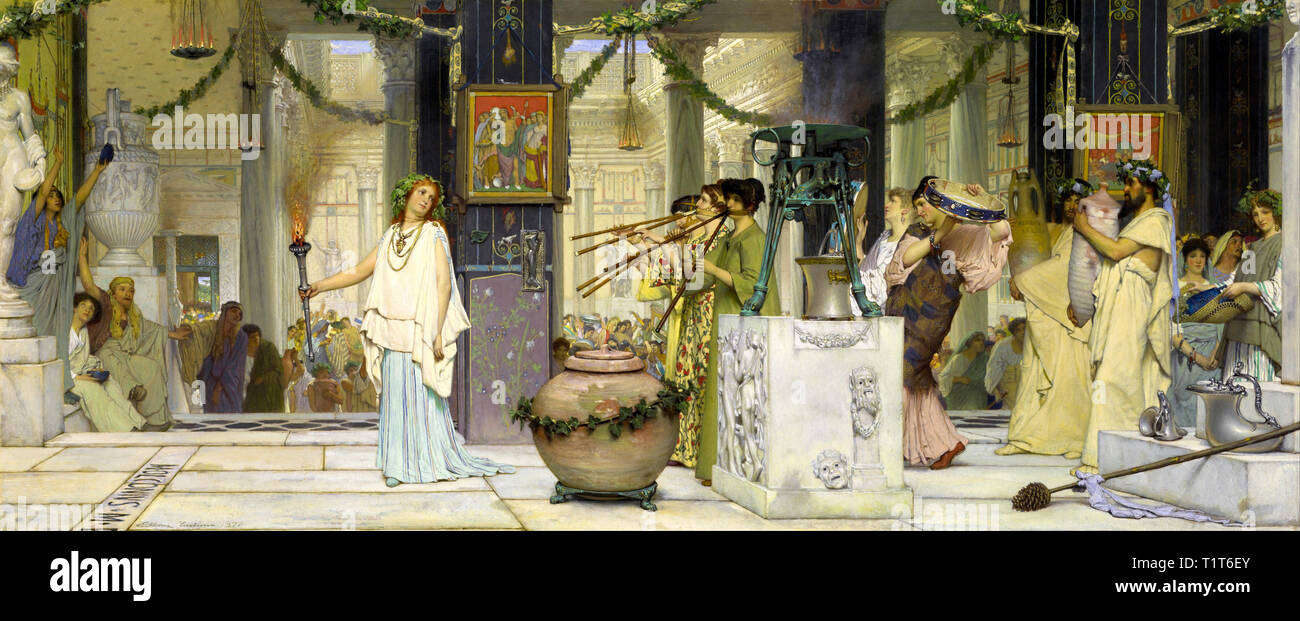 Lawrence Alma Tadema, Le Vintage Festival, peinture, 1871 Banque D'Images